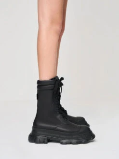 Chunky Sole Padded Combat Boots 11 Chunky Sole Padded Combat Boots -Charles & Keith 2022 L6 CK1 90580161 01 2