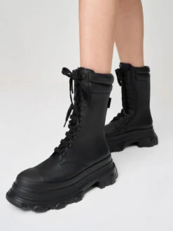 Chunky Sole Padded Combat Boots 13 Chunky Sole Padded Combat Boots -Charles & Keith 2022 L6 CK1 90580161 01 4