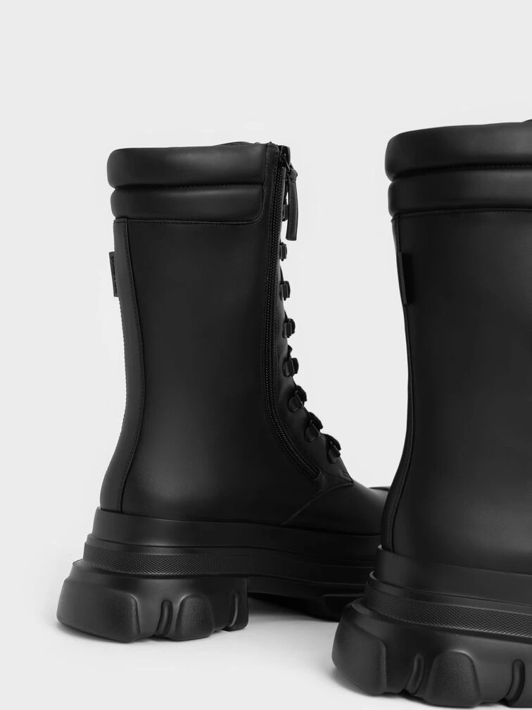 Chunky Sole Padded Combat Boots 7 Chunky Sole Padded Combat Boots - Image 5