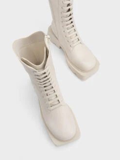 Sabra Lace-Up Ankle Boots 13 Sabra Lace-Up Ankle Boots -Charles & Keith 2022 L6 CK1 90920108 41 8