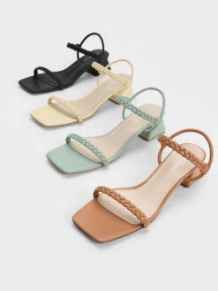 Braided Back Strap Sandals -Charles & Keith 2022 L7 CK1 60050971 B3 7