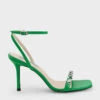 Chain-Embellished Ankle Strap Sandals -Charles & Keith 2022 L7 CK1 60050972 12 1