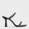 Embellished Twisted Strap Satin Sandals 2 Embellished Twisted Strap Satin Sandals -Charles & Keith 2022 L7 CK1 60050976 01 1