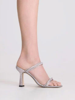 Embellished Twisted Strap Glittered Sandals -Charles & Keith 2022 L7 CK1 60050976 07 2