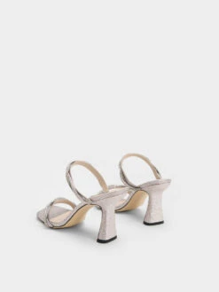 Embellished Twisted Strap Glittered Sandals -Charles & Keith 2022 L7 CK1 60050976 07 5