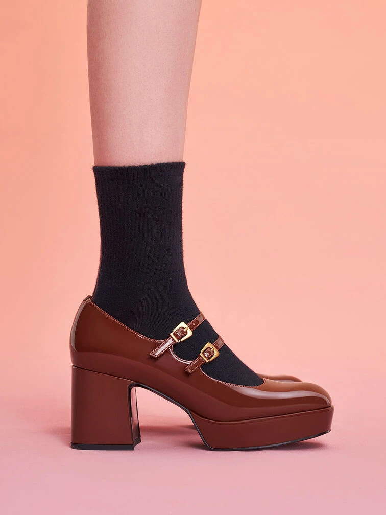 Patent Block Heel Mary Janes 4 Patent Block Heel Mary Janes - Image 2