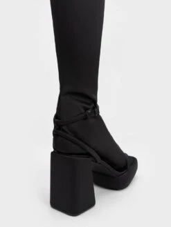 Lucile Satin Thigh-High Boots -Charles & Keith 2022 L7 CK1 60361354 2 B8 5