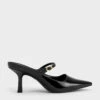 Patent Mary Jane Heeled Mules -Charles & Keith 2022 L7 CK1 60361432 J5 1