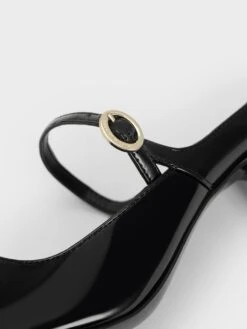 Patent Mary Jane Heeled Mules -Charles & Keith 2022 L7 CK1 60361432 J5 5