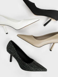 Pointed-Toe Cylindrical Heel Pumps 16 Pointed-Toe Cylindrical Heel Pumps -Charles & Keith 2022 L7 CK1 60361436 41 7