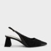 Tweed Toe Cap Slingback Pumps 1 Tweed Toe Cap Slingback Pumps -Charles & Keith 2022 L7 CK1 60920317 B8 1