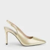 Metallic Stiletto Heel Slingback Pumps -Charles & Keith 2022 L7 CK1 61720127 27 1