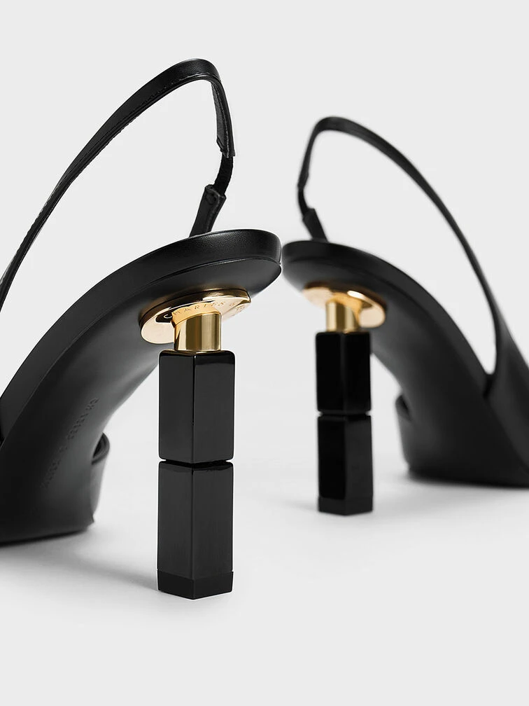 Asymmetric Sculptural Heel Pumps 7 Asymmetric Sculptural Heel Pumps - Image 5