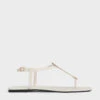 Metallic Accent T-Bar Thong Sandals -Charles & Keith 2022 L7 CK1 70060595 41 1
