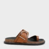 Metallic Buckle Toe-Ring Sandals -Charles & Keith 2022 L7 CK1 70380963 51 1