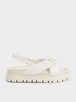 Nylon Knotted Flatform Sandals