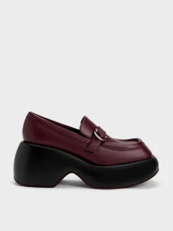 Buckled Platform Penny Loafers