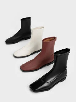 Zip-Up Ankle Boots -Charles & Keith 2022 L7 CK1 90380132 41 7