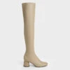 Cylindrical Heel Thigh-High Boots 2 Cylindrical Heel Thigh-High Boots -Charles & Keith 2022 L7 CK1 91720013 14 1