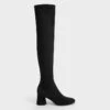 Textured Cylindrical Heel Thigh-High Boots -Charles & Keith 2022 L7 CK1 91720013 B8 1