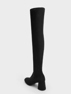 Textured Cylindrical Heel Thigh-High Boots -Charles & Keith 2022 L7 CK1 91720013 B8 5
