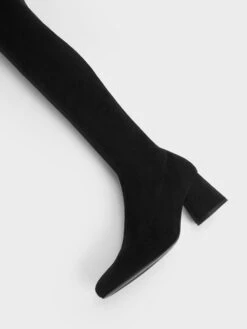 Textured Cylindrical Heel Thigh-High Boots -Charles & Keith 2022 L7 CK1 91720013 B8 7
