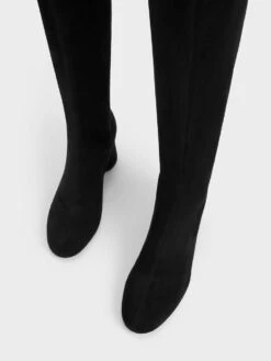 Textured Cylindrical Heel Thigh-High Boots -Charles & Keith 2022 L7 CK1 91720013 B8 8