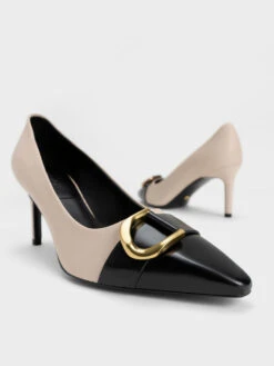 Gabine Leather Toe-Cap Pumps -Charles & Keith 2022 L7 SL1 61900002 05 5