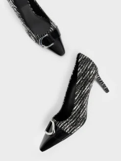 Gabine Tweed Toe-Cap Pumps -Charles & Keith 2022 L7 SL1 61900002 24 8