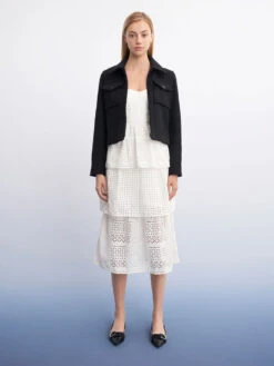 Gabine Tweed & Leather Toe-Cap Ballerinas -Charles & Keith 2022 L7 SL1 71790006 24 4