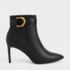 Gabine Leather Heeled Boots 1 Gabine Leather Heeled Boots -Charles & Keith 2022 L7 SL1 90280050 01 1