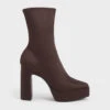 Platform Block Heel Ankle Boots -Charles & Keith 2022 L8 CK1 90280048 29 1