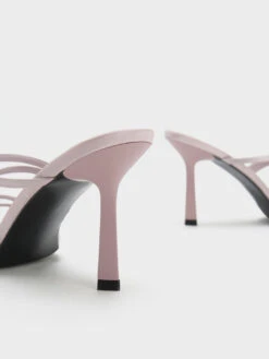 Asymmetric Square-Toe Heeled Mules -Charles & Keith 2023 L2 CK1 60051002 49 5