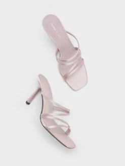 Asymmetric Square-Toe Heeled Mules -Charles & Keith 2023 L2 CK1 60051002 49 8