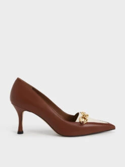 Avani Chunky Chain Stilleto Heel Pumps