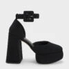 Sinead Woven Buckled D'Orsay Platform Pumps -Charles & Keith 2023 L2 CK1 60361454 01 1