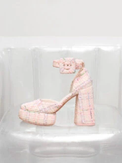 Sinead Tweed Buckled D'Orsay Platform Pumps 9 Sinead Tweed Buckled D'Orsay Platform Pumps -Charles & Keith 2023 L2 CK1 60361454 24 2