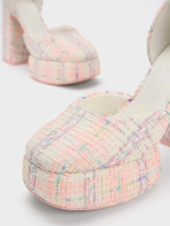 Sinead Tweed Buckled D'Orsay Platform Pumps 12 Sinead Tweed Buckled D'Orsay Platform Pumps -Charles & Keith 2023 L2 CK1 60361454 24 7