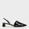 Interwoven Patent Slingback Pumps -Charles & Keith 2023 L2 CK1 60580231 J5 1