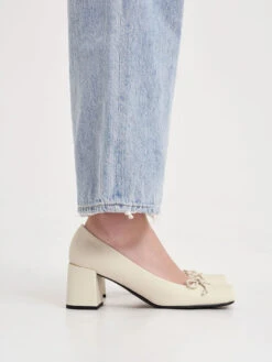 Bow Square-Toe Pumps -Charles & Keith 2023 L2 CK1 61720137 41 2