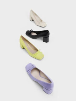 Bow Square-Toe Pumps -Charles & Keith 2023 L2 CK1 61720137 41 7