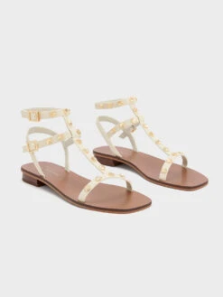 Studded Gladiator Sandals -Charles & Keith 2023 L2 CK1 70380985 41 3