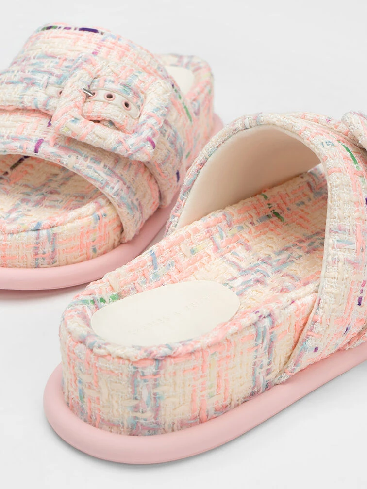 Sinead Tweed Buckled Slide Sandals 5 Sinead Tweed Buckled Slide Sandals - Image 3