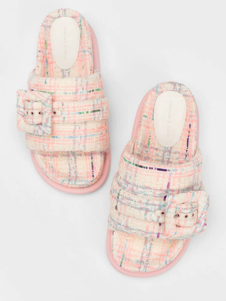 Sinead Tweed Buckled Slide Sandals 7 Sinead Tweed Buckled Slide Sandals - Image 5