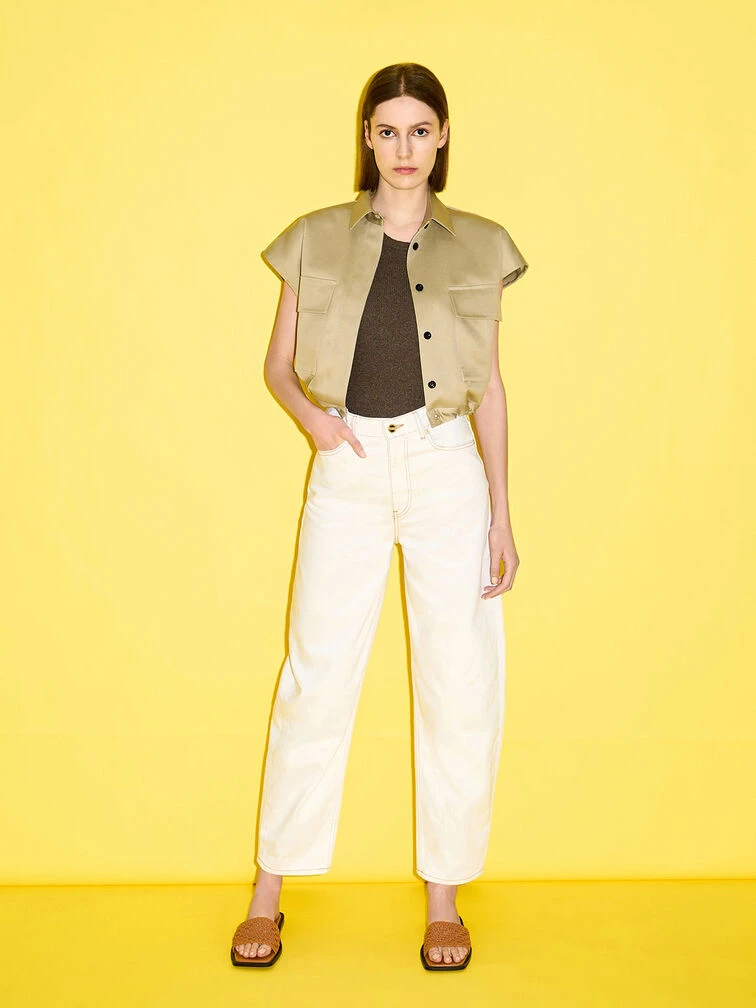 Woven Square-Toe Slides 6 Woven Square-Toe Slides - Image 4