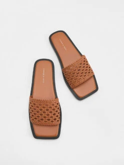 Woven Square-Toe Slides 15 Woven Square-Toe Slides -Charles & Keith 2023 L2 CK1 70580199 51 8