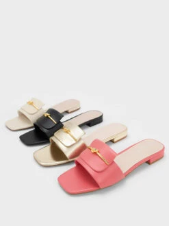 Knotted Accent Slide Sandals -Charles & Keith 2023 L2 CK1 70580202 01 7