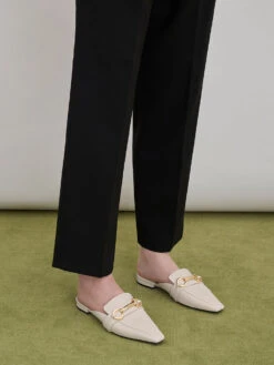 Metallic Accent Tapered Flat Mules -Charles & Keith 2023 L2 CK1 70900447 03 2