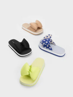 Floral Puffy Bow Slides -Charles & Keith 2023 L2 CK1 70900453 06 7