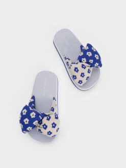 Floral Puffy Bow Slides -Charles & Keith 2023 L2 CK1 70900453 06 8